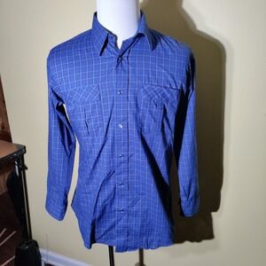 Quality Apparel Protekall Long Sleeve Faux Button checked Shirt See Measurements